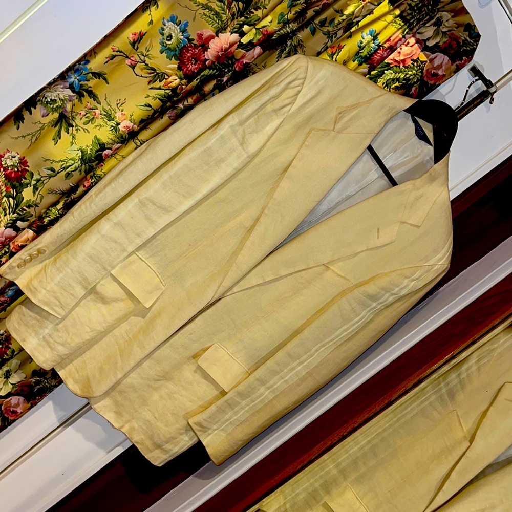 Vintage Polo Ralph Lauren yellow linen jacket